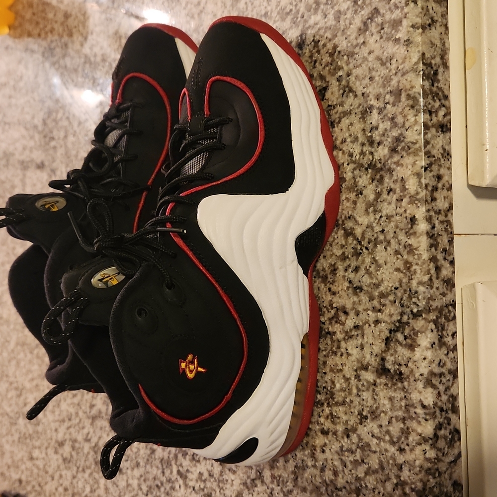 Nike Air Penny II Miami Heat Kids Black White Red